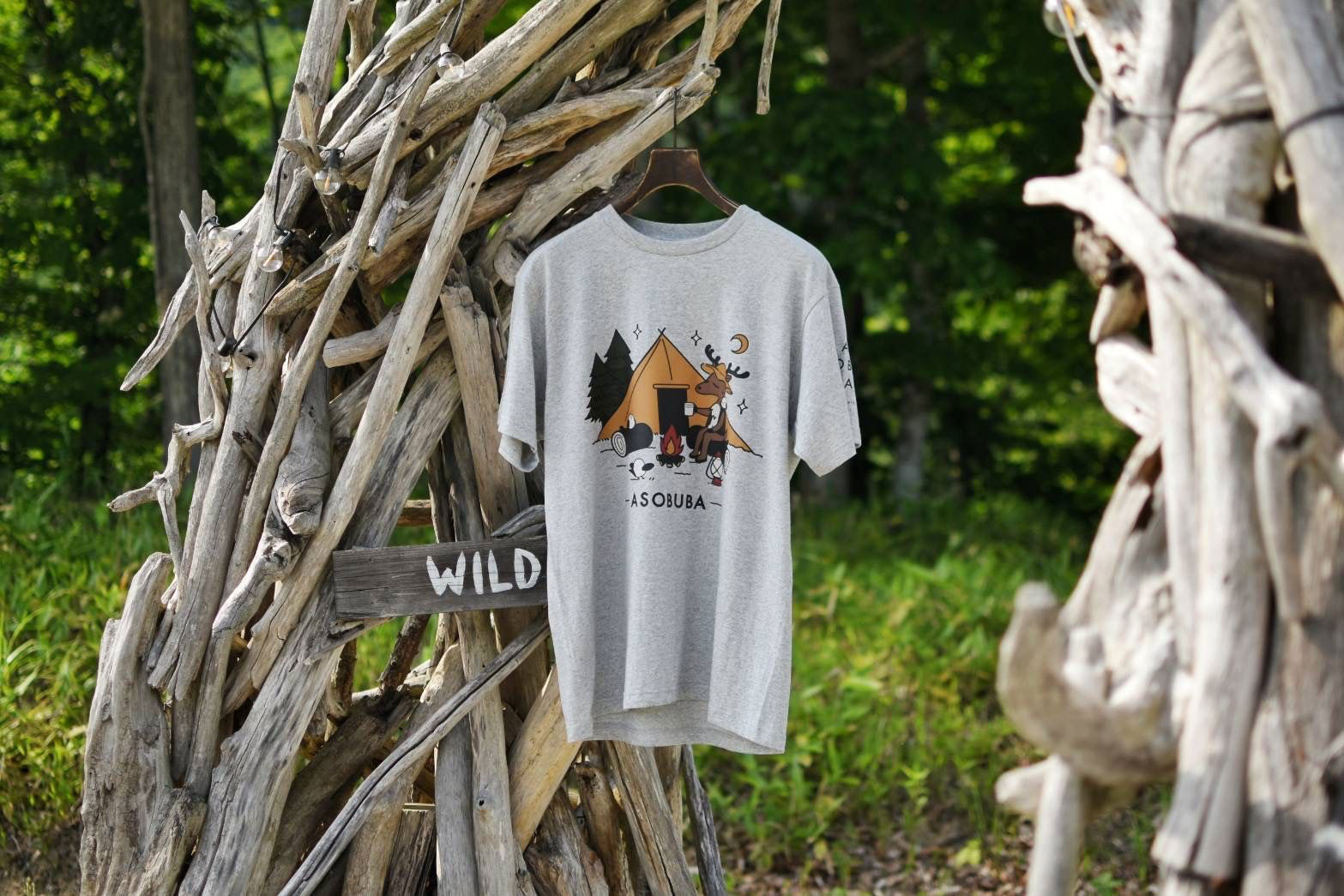ASOBUBA Tシャツ(グレー)